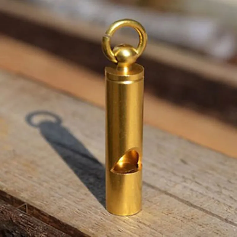 Свисток ручной работы из твердой латуни с раздельным кольцом 5 шт.|solid brass split