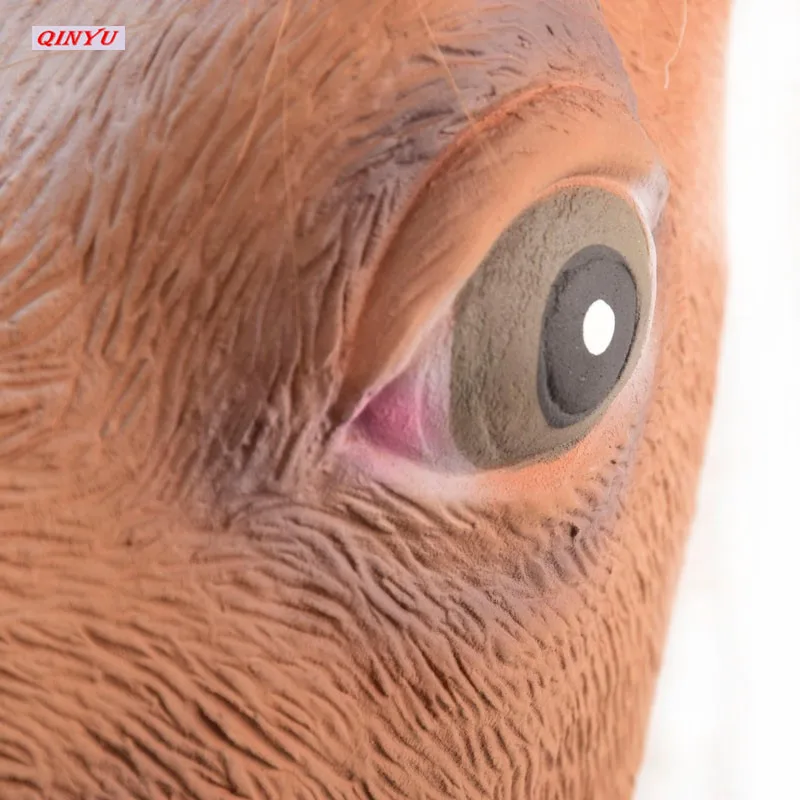 Костюм на Хэллоуин маска с животными всю голову лошади страшная меховая грива