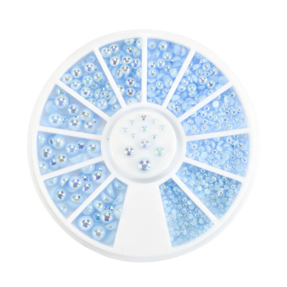 1 шт. жемчужина для ногтей AB Блестящий светло голубой горный хрусталь дизайна