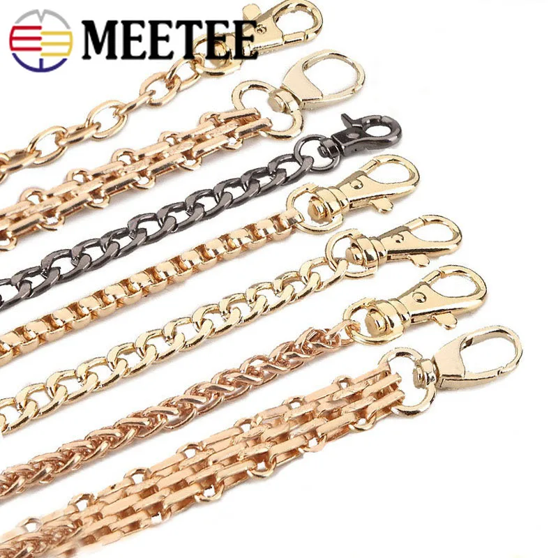 Meetee 60/100/110/120 см Сумки из натуральной кожи, с металлическими цепочками женские полуботинки с пряжкой DIY сумки кошелек Замена бретели для нижнего белья оборудования Запчасти аксессуары