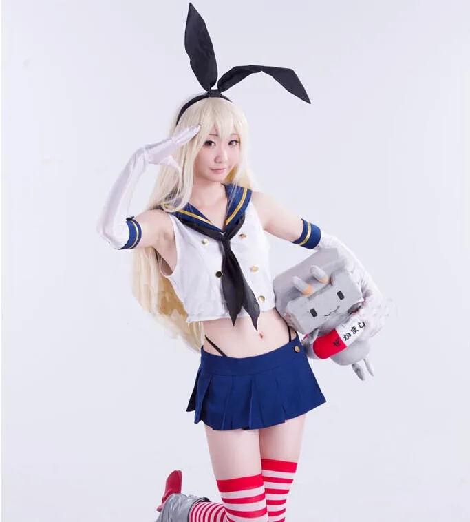 9 шт. Новая коллекция аниме Kantai Shimakaze косплей девушки униформа полный набор женщин Хэллоуин вечерние костюмы для косплея cos