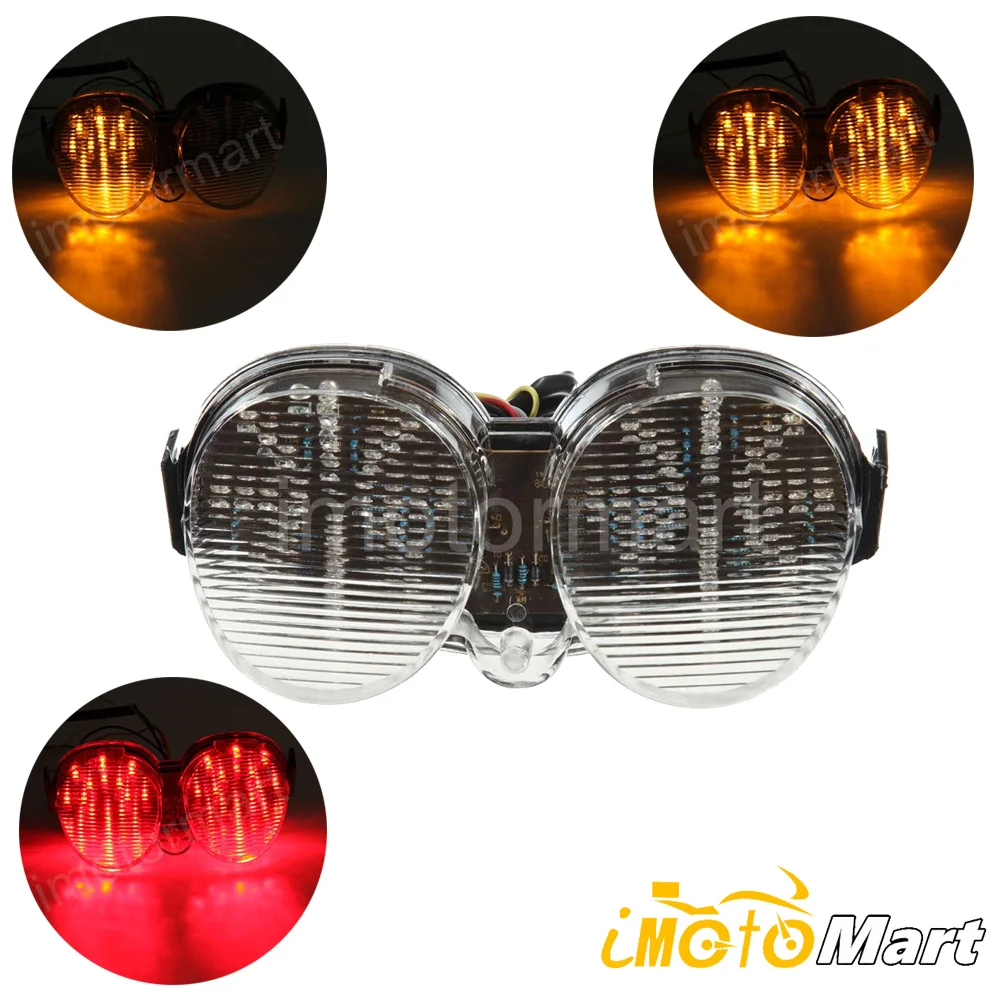 

Motorcycle Rear Tail Brake Light Integrated Turn Signal LED Light For Yamaha YZFR6 2001 2002 YZF R6 YZF-R6 01 02 Motorbike Parts