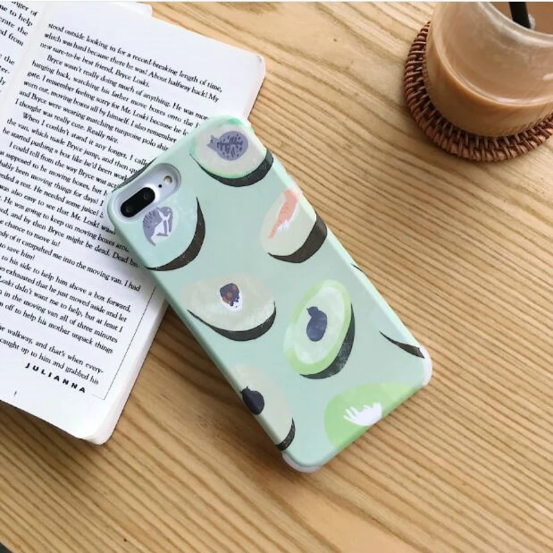 Summer Fruits avocado peach Cases For iphone XR Cute Letter Phone XS Max 6 6S 7 8 Plus Soft TPU Back Cover |