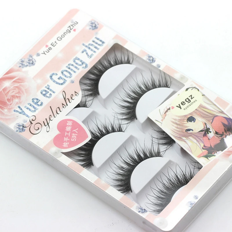 5 пар норковые ресницы ручной работы настоящие 3D Объемные Накладные Толстые