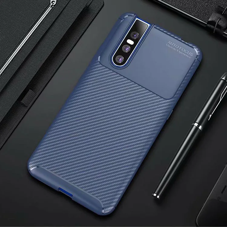 Чехол для Vivo V15 Pro, Ударопрочный Мягкий чехол для телефона из ТПУ, задняя крышка для Vivo V15 Pro V15Pro V 15 Pro, Боковая Сумка, Fundas coque - Цвет: Blue