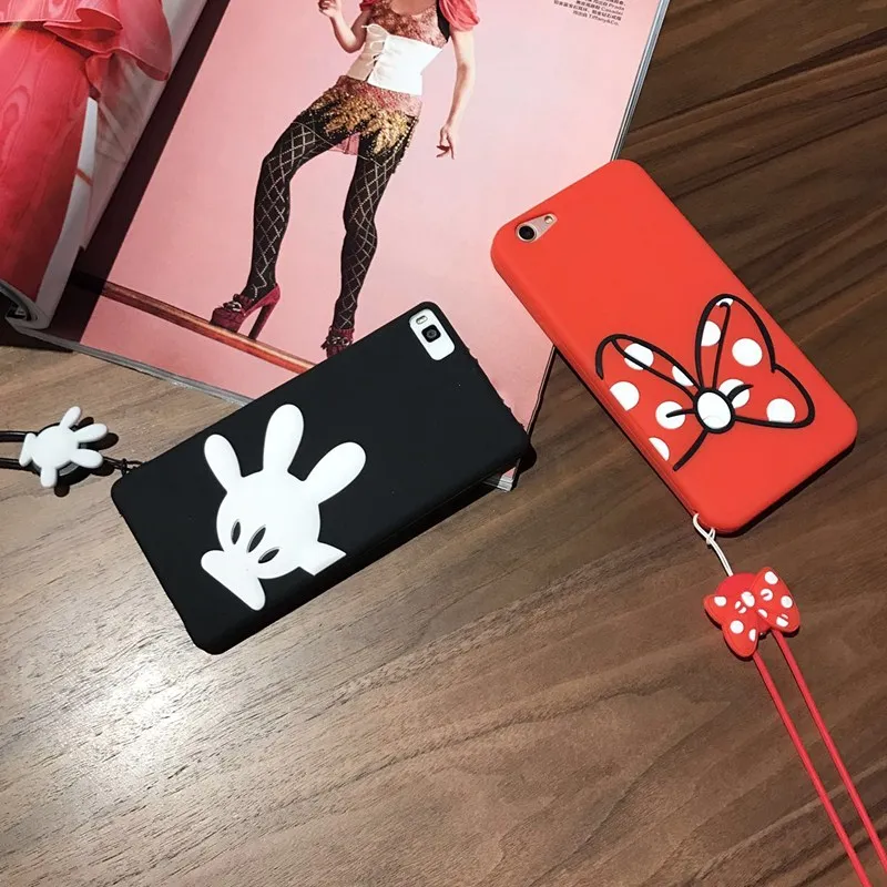 Beira 3D Minnie Mickey Mouse Shockproof Phone Back Case For Huawei P8 Lite P9 Plus P10 Mate 7 8 9 Soft Silicon Couqe Cover |