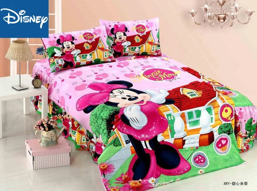 Комплект постельного белья Disney Minnie mouse для девочек декор спальни пододеяльник twin