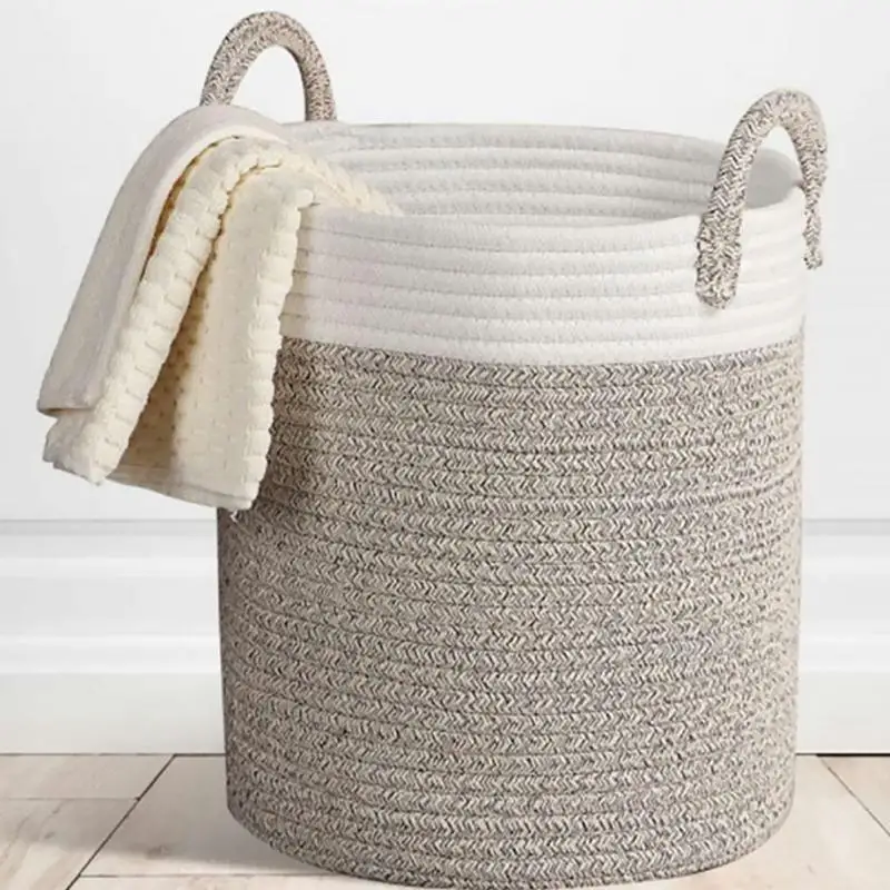 Хлопковая веревка материал высокое качество домашняя корзина для хранения