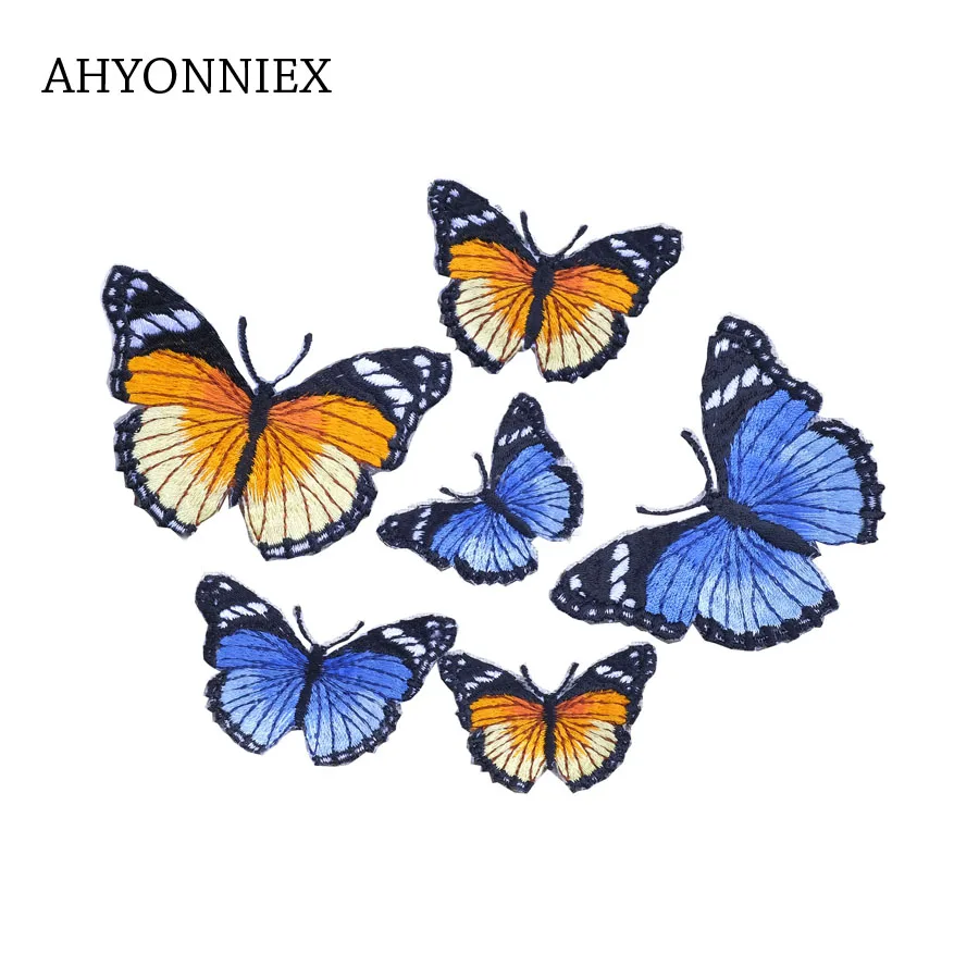 Аппликация AHYONNIEX с вышивкой бабочкой 1 шт. нашивки для одежды аппликация утюга