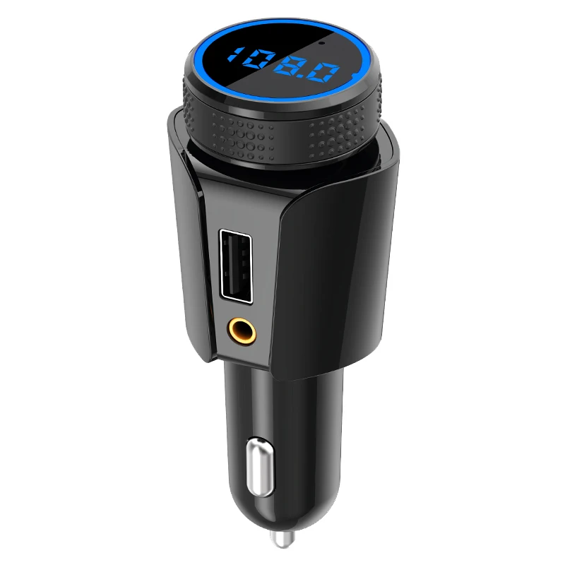 CDEN Автомобильный MP3 Bluetooth fm-передатчик зарядное устройство для мобильного телефона Aux аудио выход TF карта без потерь вещание Bluetooth автомобильный комплект - Название цвета: Черный