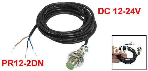 PR12 2DN DC 12V 24V 200mA 3 провода тип PNP NO 2mm детектор индуктивный датчик приближения 2M