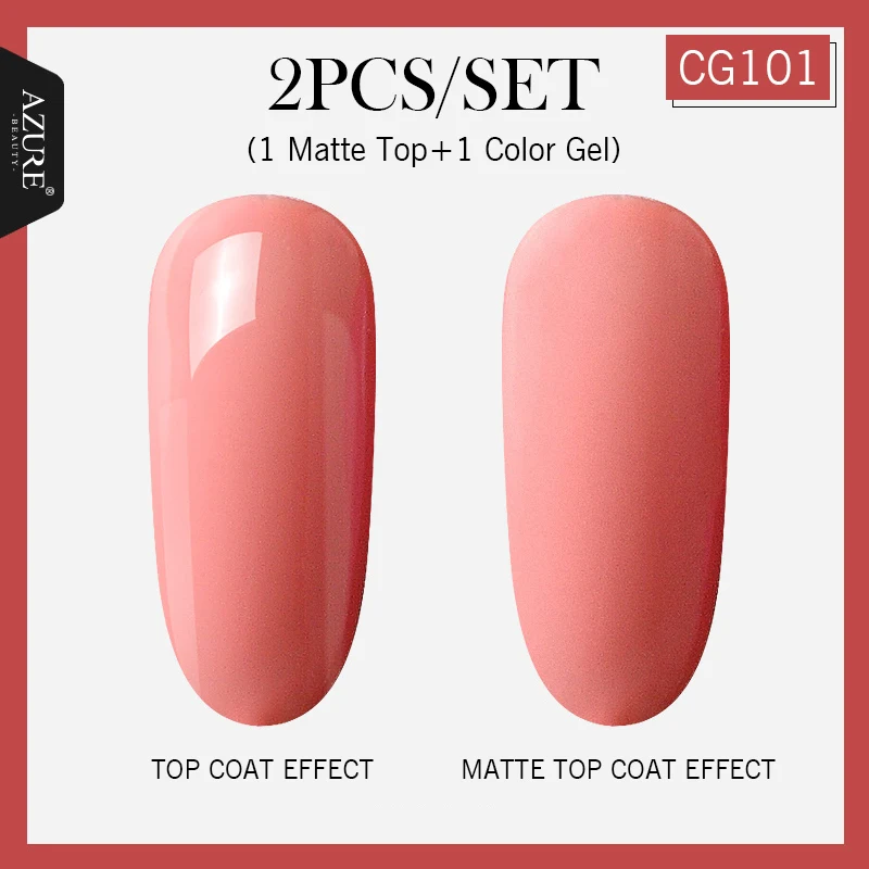 CG101 Matte Top Coat Лазурная красота матовое верхнее покрытие Гель-лак для ногтей Набор DIY матовый эффект Led Гель-лак для ногтей наборы Полупостоянный УФ-гель для ногтей - Цвет: CG101 Matte Top Coat