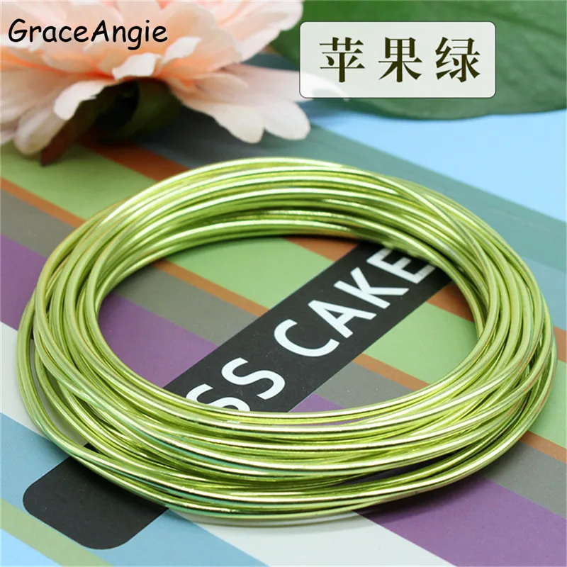 Оптовая продажа 5 метров 2 мм круглый позолоченный алюминий Craft флористика