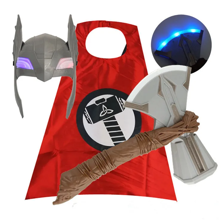 Stormbreaker Avengers Endgame 4 фигурка Тора ПВХ косплей плащ светящийся Raytheon Hammer подарок на