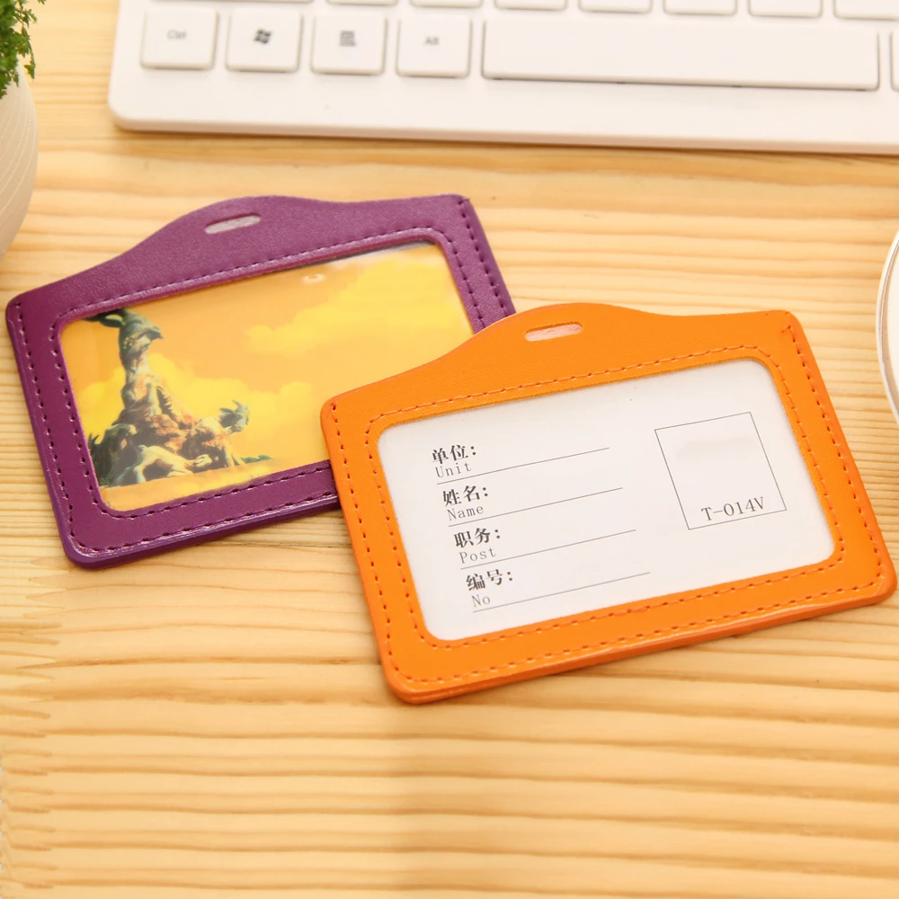 1 шт. из искусственной кожи держатель для карт шейный ремешок идентификационный