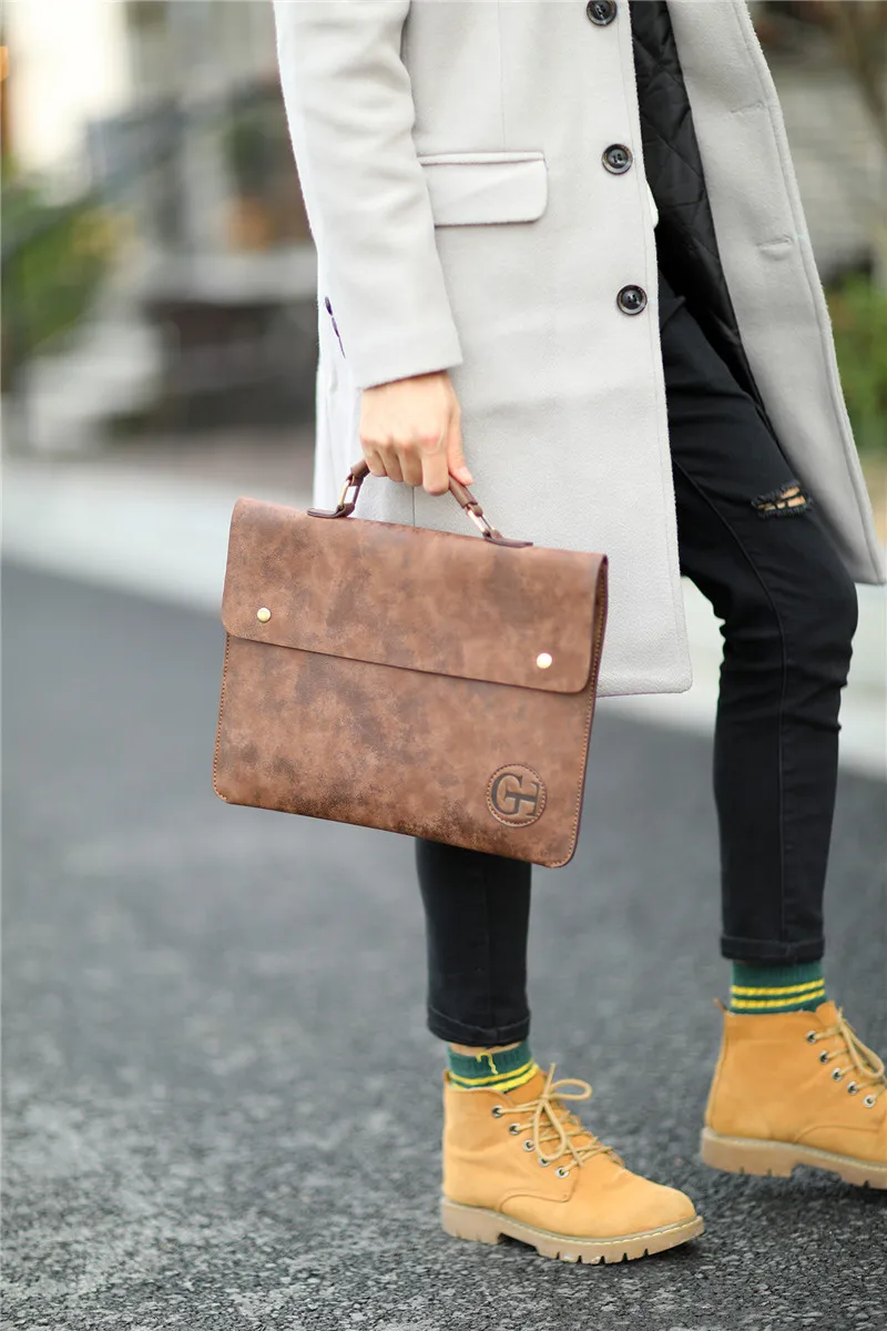 Новинка ультратонкий мужской портфель из искусственной кожи для мужчин деловой