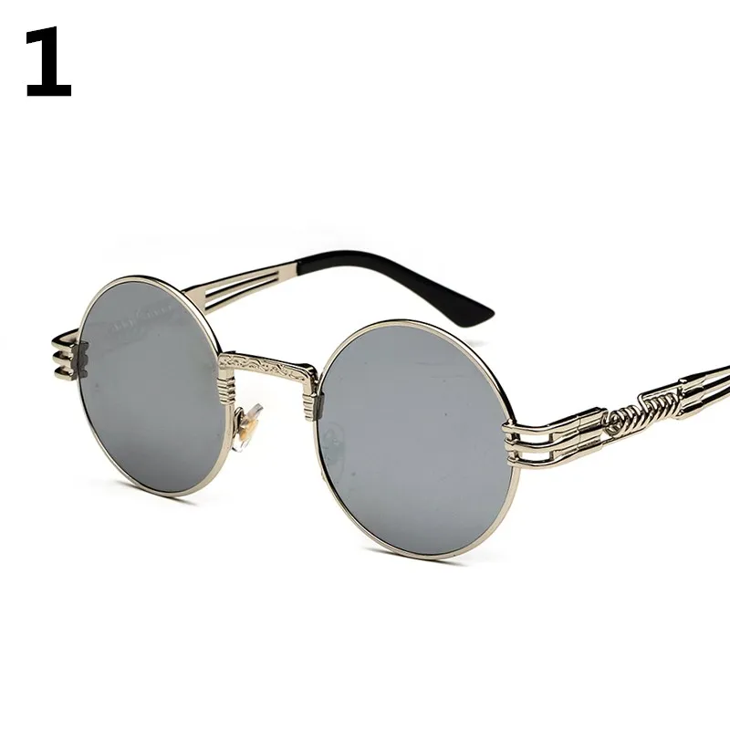 

1Pc New Fashion Men Women Round Sunglasses Metal Wrap Eyeglasses Round Shades Design Sun Glasses Mirror Eyewear