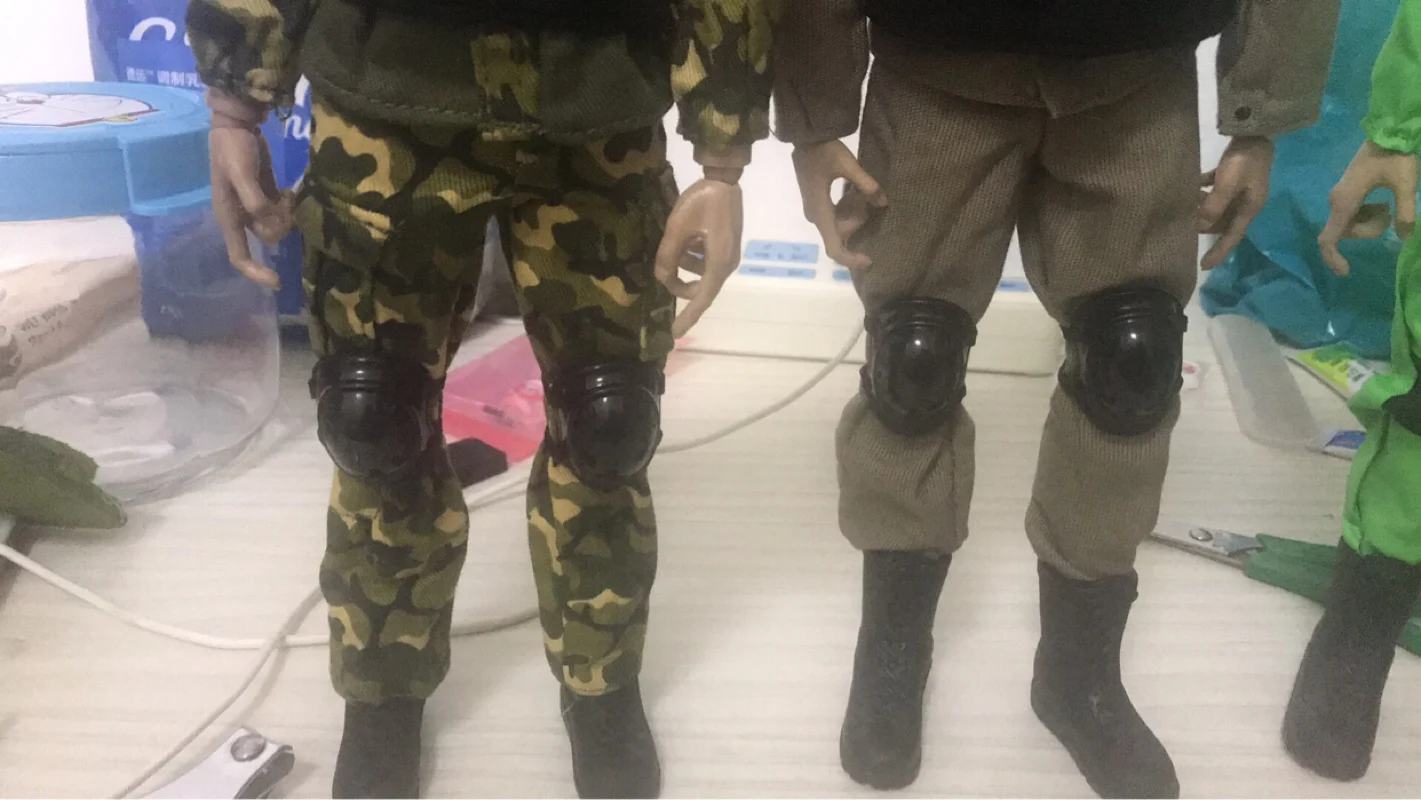 1:6 Scale Soldier accessory 1/6 Model black Black highlight Kneepad one pair Fit 12&ampquot Action figure Male Body Accessories | Игрушки и