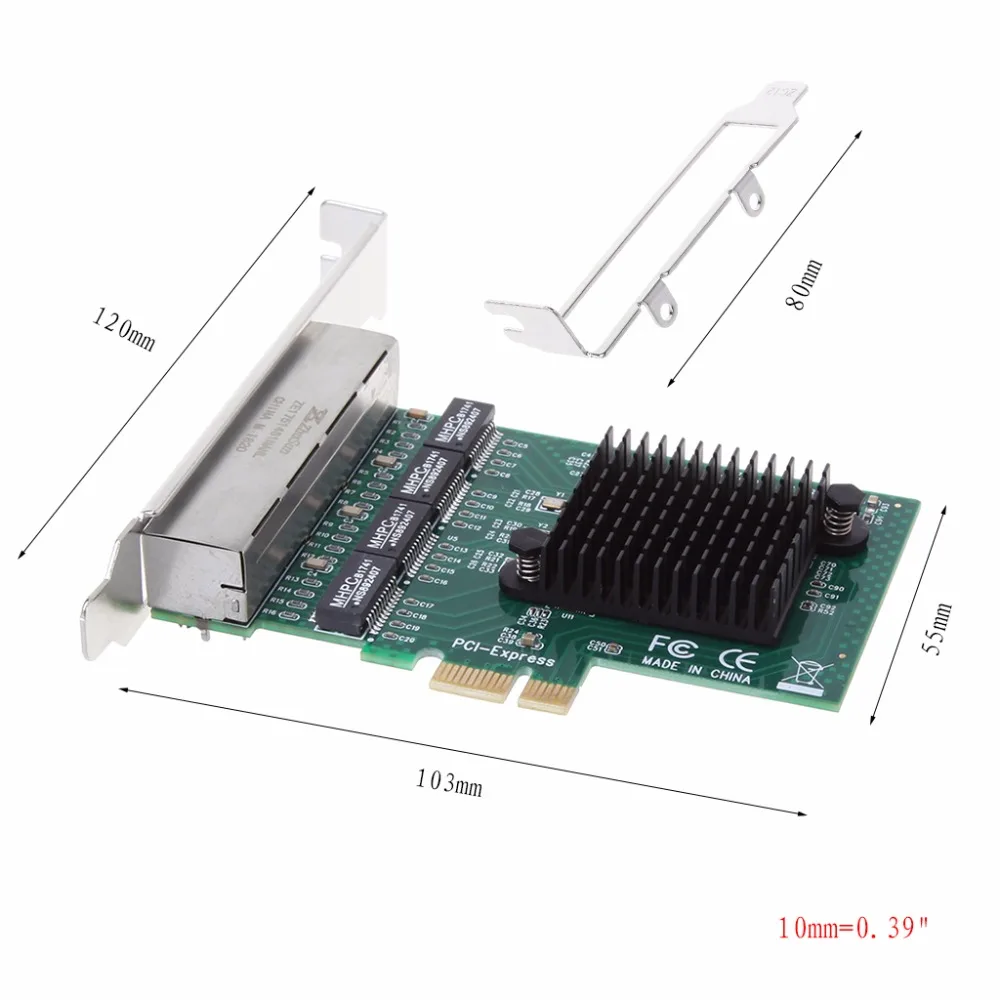 1 комплект для 10/100/1000 M PCIe PCI Express до 4x гигабитная карта Ethernet сетевой адаптер 4 Порты и разъёмы высокое качество C26