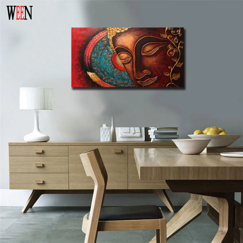 Абстрактный Будда холст искусство Джосс картина плакат для медитации винтажный