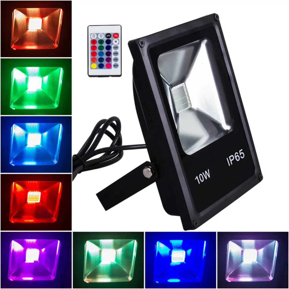 RGB LED 10/20/30/50/100 Вт прожектор Водонепроницаемый IP65 16 цветовых тонов Fexible