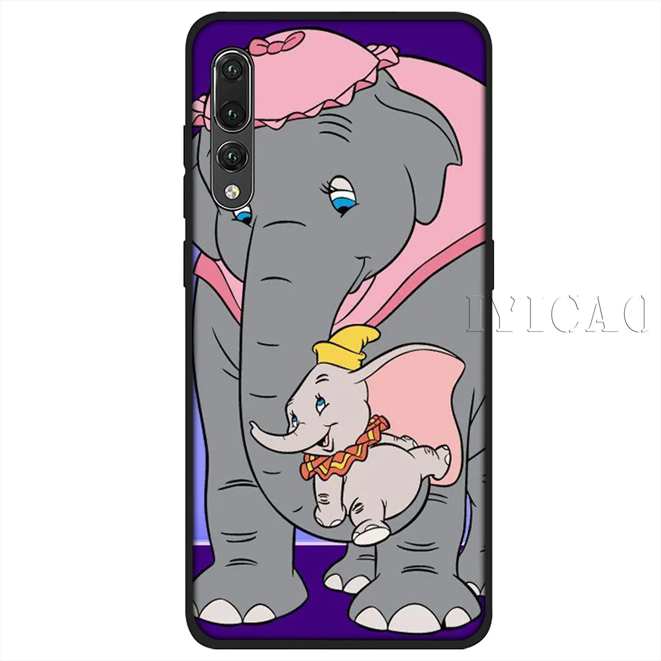 IYICAO Dumbo Cute elephant Anime Soft Silicone Case for Huawei P30 P20 Pro P10 P9 P8 Lite Mini 2017 2016 P smart Z 2019 Cover |