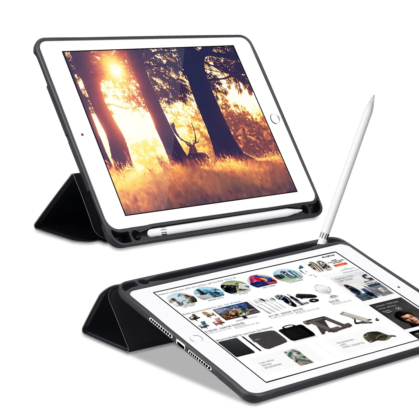 Чехол для iPad 2018 держатель карандаш силиконовый мягкий чехол Магнитный модели A1893