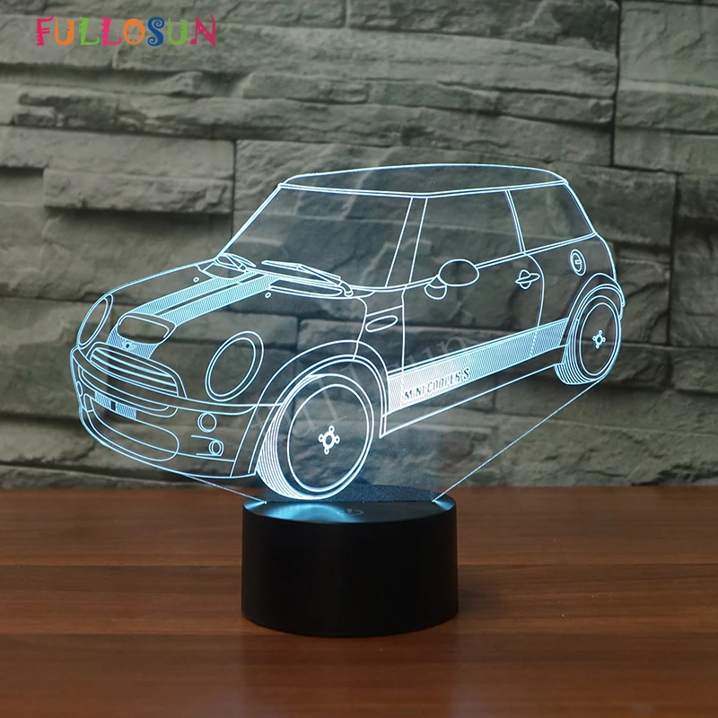 Настраиваемая модель автомобиля 3D иллюзия светодиодные акриловые пластины