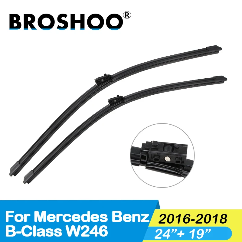2016-2018 2419 BROSHOO щетка стеклоочистителя для лобового стекла автомобиля натуральный каучук 2005 до для Mercedes Benz B класс W245 W246 B180 B200 аксессуары для укладки - Цвет: 2016-2018 2419