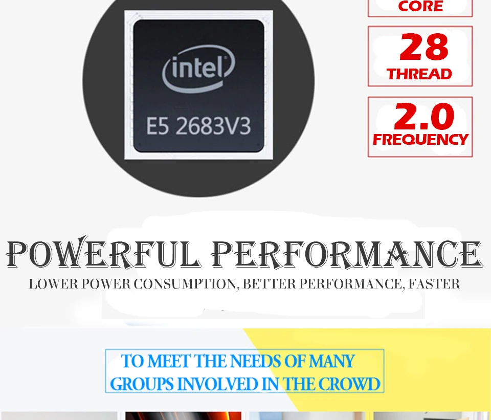 Ксеон E5-2683v3 Процессор 2,00 ГГц 14-Core E5 2683 V3 процессор 2683V3 DDR4-2133 FCLGA2011-3 TPD 120 Вт Ксеон e5 v3 1 год гарантии