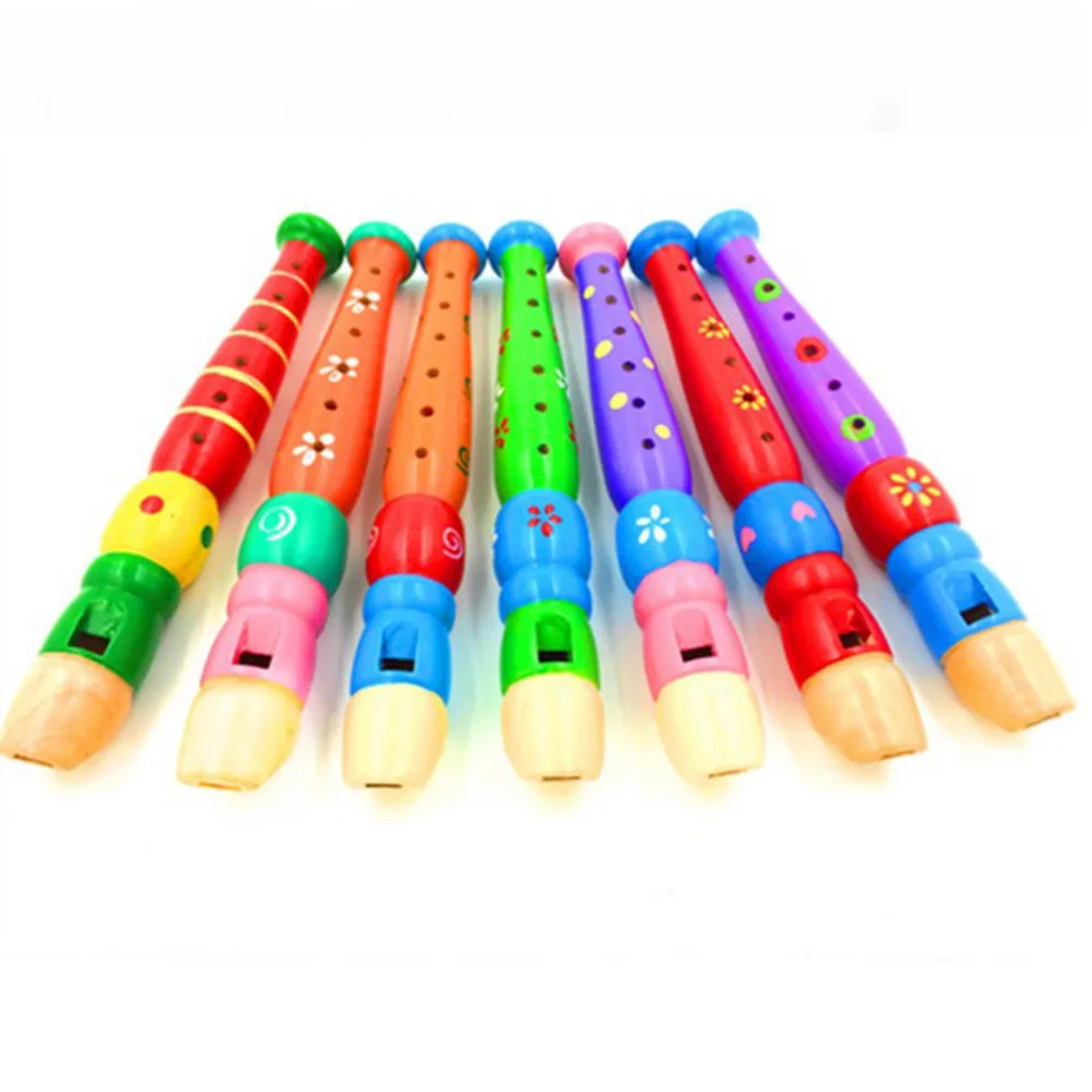 

1PC Colorful Children Learning Well Designed Wooden Plastic Kids Piccolo Musical Instrument Education Toy Random