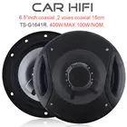 Автомобильный коаксиальный Hi-Fi динамик, 2 шт., 12 В, 6,5 дюйма, 400 Вт, автомобильная аудиосистема, стереоколонка с полным диапазоном частот для автомобилей