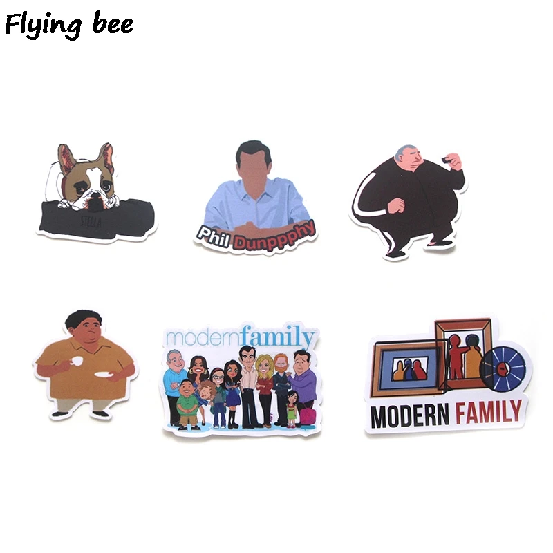 Забавные Семейные стикеры Flyingbee 24 шт. водостойкие Стикеры сделай сам для ноутбука
