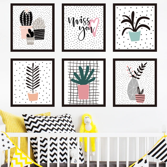 Ins Единорог украшения стены искусства холст олень плакат и печать Картина