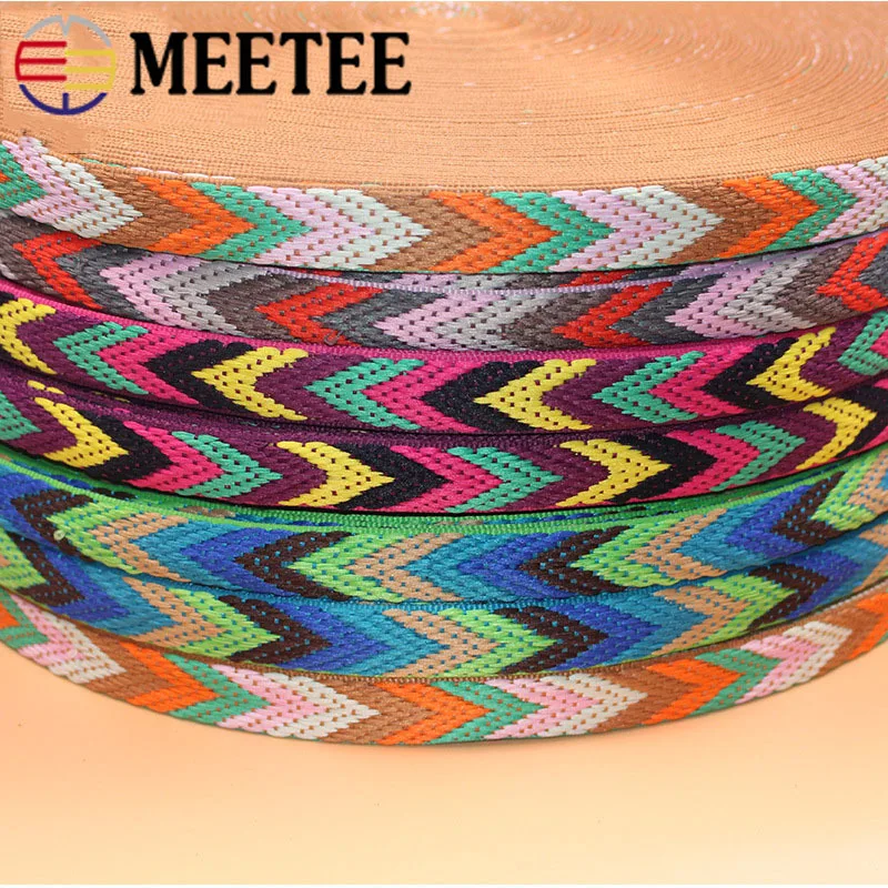 Meetee, 20 ярдов/партия, 2,5 см, лента, вышитая, этническая, Ретро стиль, кружево, аксессуары, сделай сам, ручная работа, сценическое украшение одежды ZK5117