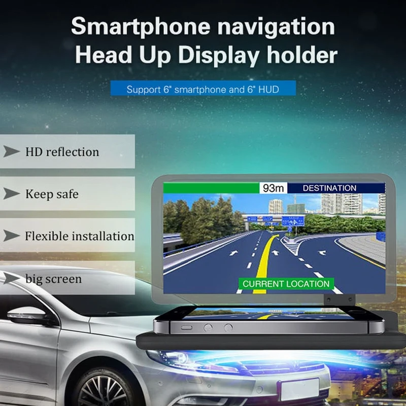 Автомобильный GPS навигатор H6 держатель дисплея HUD с прозрачной отражающей