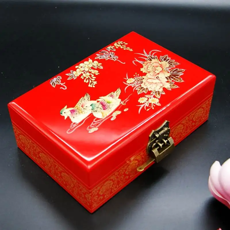 Шкатулка для ювелирных изделий Античные коробки хранения китайские лаки Лаки с