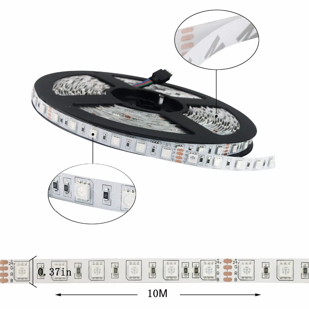 5 м 10 Светодиодная лента RGB лампа Водонепроницаемая SMD 5050 44key пульт дистанционного