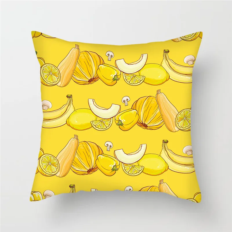 Fuwatacchi банан пасхальные яйца цветок пледы наволочка желтая Геометрическая