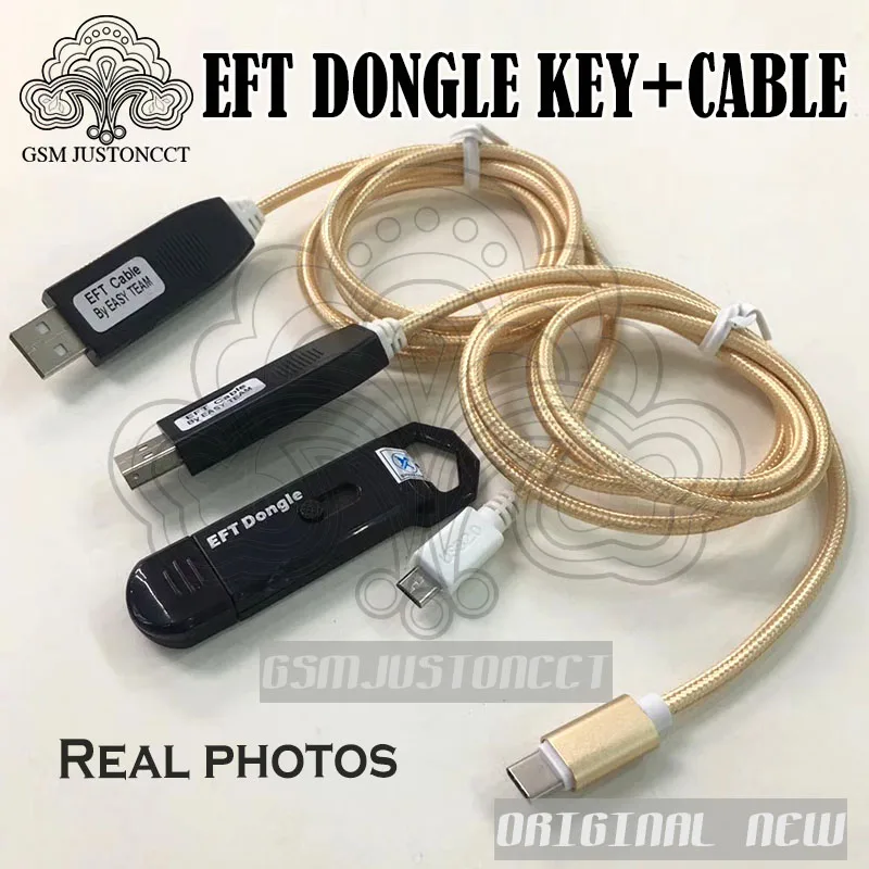 100% original EASY FIRMWARE TEMA / EFT DONGLE and EFT Dongle Serial 2 IN 1 cable Free shipping