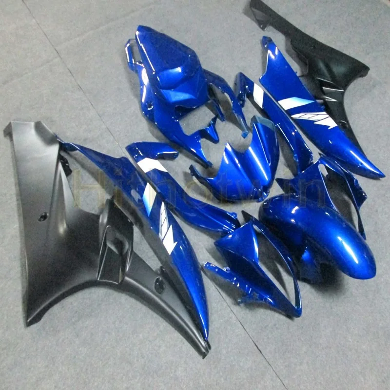 Заказной комплект кузова мотоцикла для Yamaha YZF-R6 06 07 YZF R6 2006 2007 ABS Обтекатель+ Botls+ синий литьевая форма - Цвет: Y