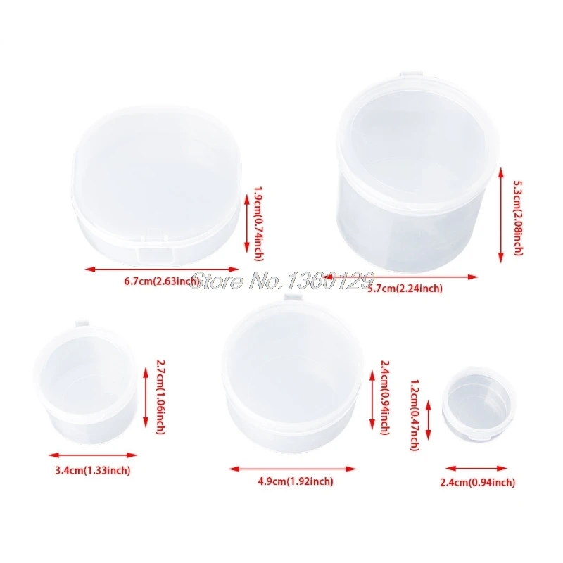 Пластиковый круглый прозрачный пластиковый контейнер ящик для хранения