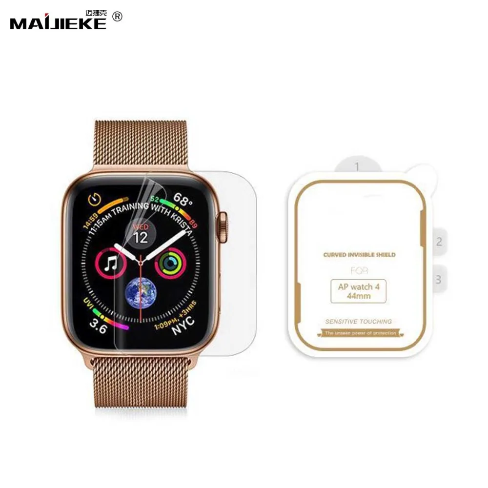 3D изогнутые полное покрытие Nano пленка для Apple Watch 3 2 1 4 38 мм 42 40 44 серии защитная из