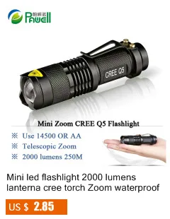 Мини Портативный светодиодный фонарик cree xpe q5 Водонепроницаемый масштабируемый Фонарь Яркий Тонкий фонарик; фонарь с батареей AAA
