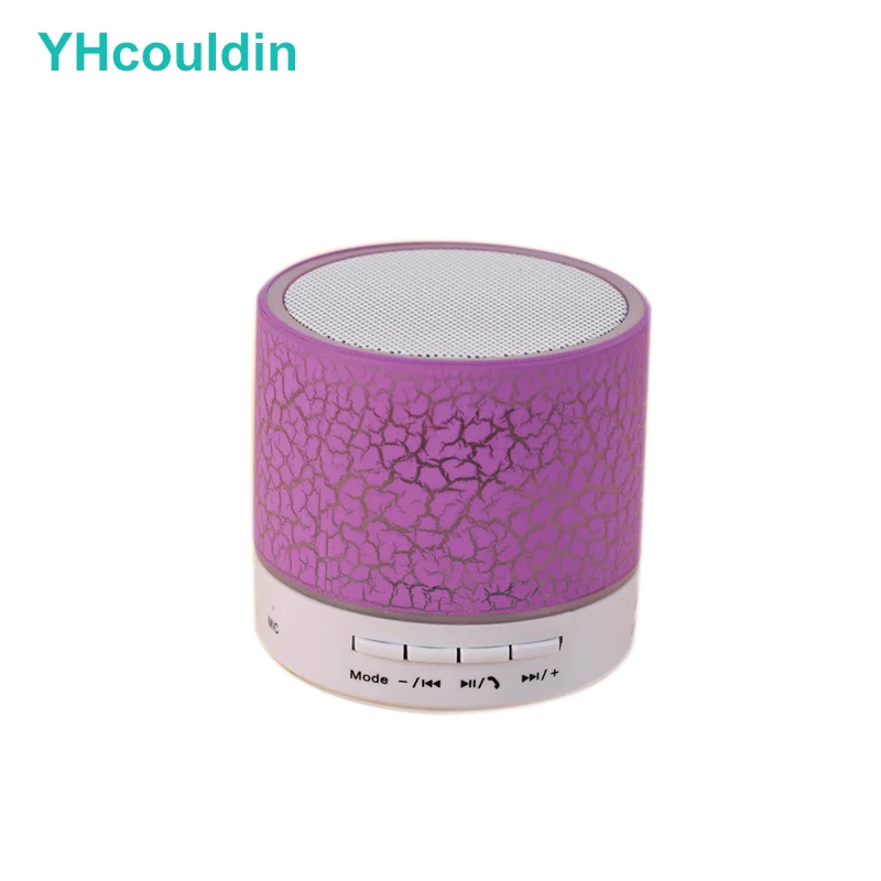 Purple Speaker Беспроводные динамики bluetooth с sd-картой светодиодный переносной гриль сетка динамик для Xiaomi Redmi; Huawei Honor ноутбук мобильный - Цвет: Purple Speaker