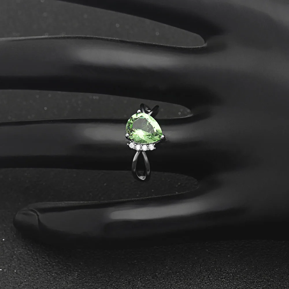 Элегантные Красочные красные/синие/зеленые/черные/розовые циркониевые кольца в