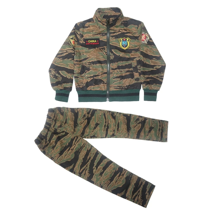 Children's Camouflage Clothing Set Fall Boys Military Uniform Kids Handsome Sport Suit Clothes Girls Jacket + Pants 2 Pcs X159 | Детская
