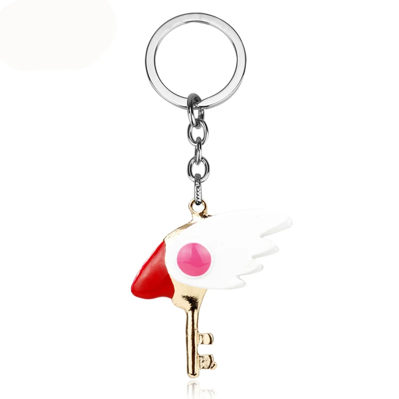 

dongsheng Wholesale Card Captor Cardcaptor Sakura Kinomoto Star Wand Key Keychain Keyring for Women Girl Cosplay Jewelry