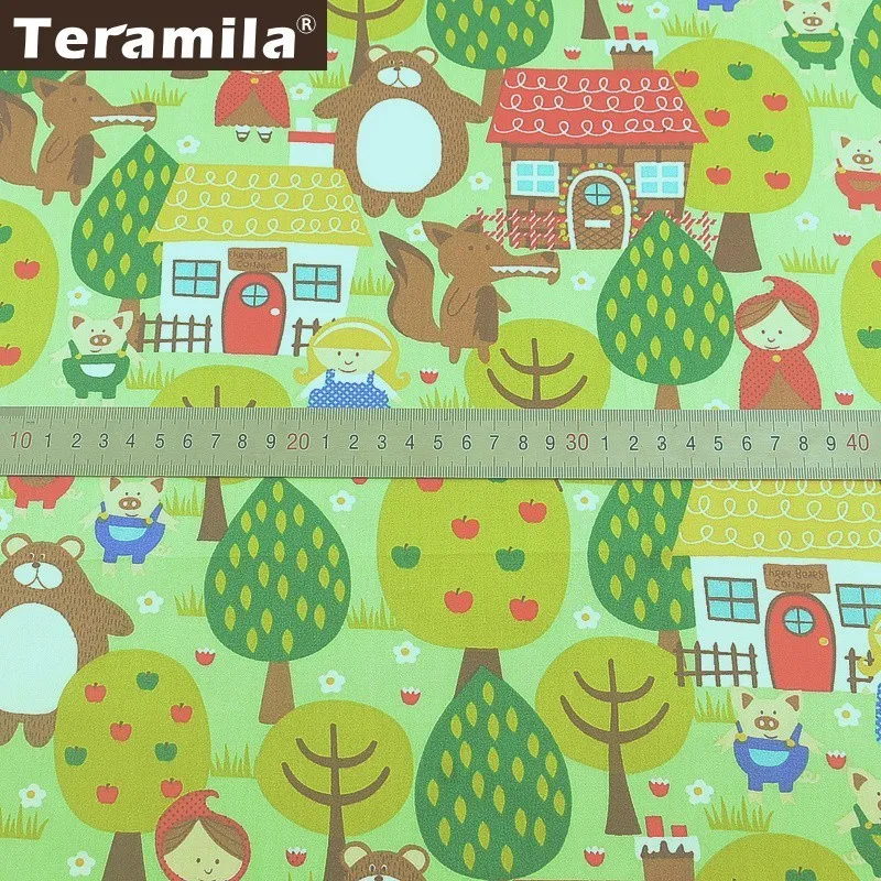Teramila 100% хлопок сказочный стиль Tissu детская ткань простыня лоскутное шитье