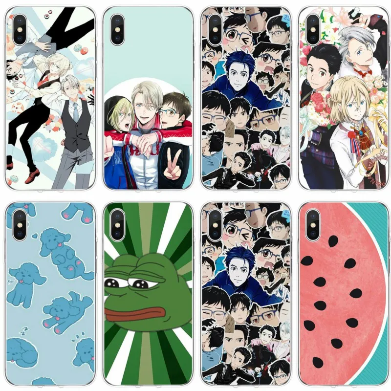 Чехол для телефона Yuri On Ice The Frog Meme Pepe PUBG мультяшный арбуз iPhone 6 6plus 7 8plus 5 5S 5C SE X XS XR